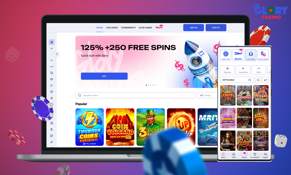 Glory Casino in Bangladesh is an online platform where everyone can play gambling games