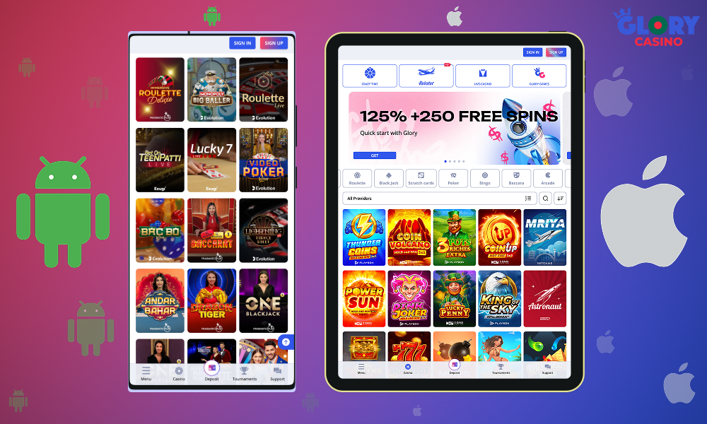 Glory Casino mobile app is an indispensable tool for all those Bangladeshi users who want to play online casino games on the go