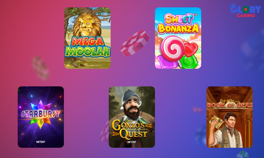 There is a wide variety of games available at Glory Casino, but a few of the most popular slot machines stand out among them